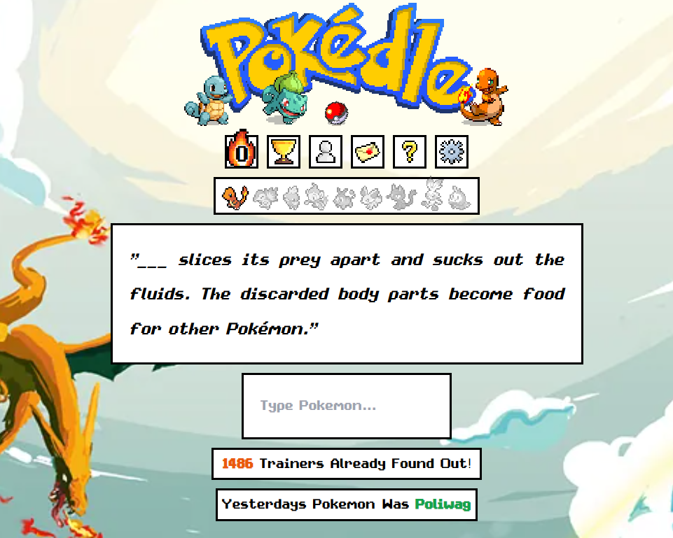 pokedle description mode step 1